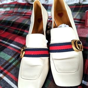 Gucci pearl loafers